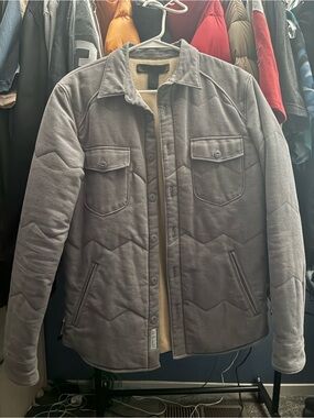Black Scale Grey Quilted Button up like Brand New Size Small